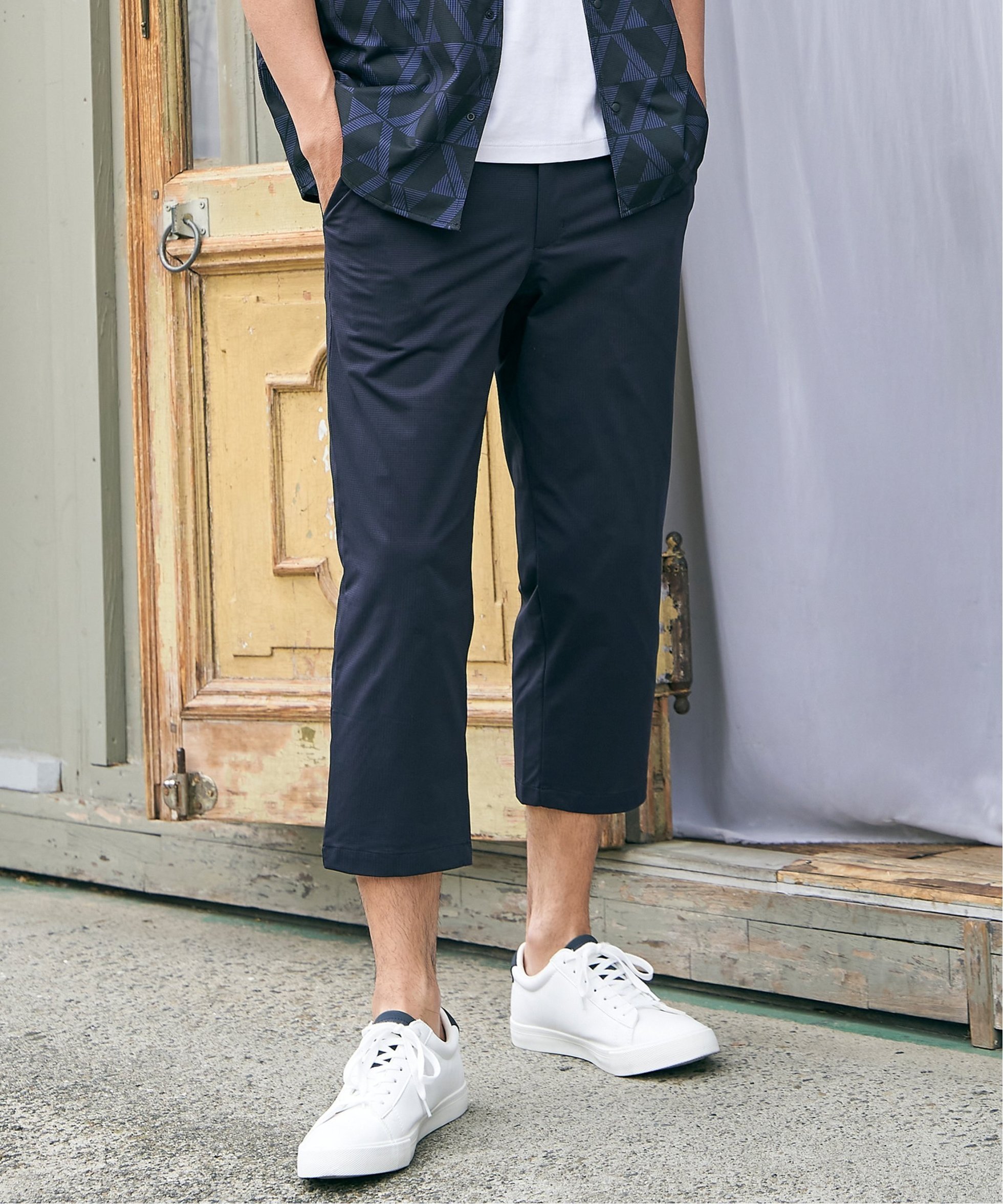 【イッカ/ikka / MEN】の【吸水速乾/セットアップ対応】GOKU楽AIRクロップドパンツ インテリア・キッズ・メンズ・レディースファッション・服の通販 founy(ファニー) 　ファッション　Fashion　メンズファッション　Fashion for Men　ボトムス　Bottoms　おすすめ　Recommended / Our Picks　アンクル　Ankle-Length Design　クロップド　Cropped, Short Length　ストレッチ　Stretch, Stretchy Fabric　セットアップ　Set-Up, Coordinated Outfit　ハーフ　Half, Half-Length　メッシュ　Mesh, Net Fabric　レギュラー　Regular, Standard Fit　吸水　Absorbent, Quick-Dry　夏　Summer　軽量　Lightweight, Ultra Light　ネイビーブルー|ID: prp329100004611530 ipo3291000000033199170