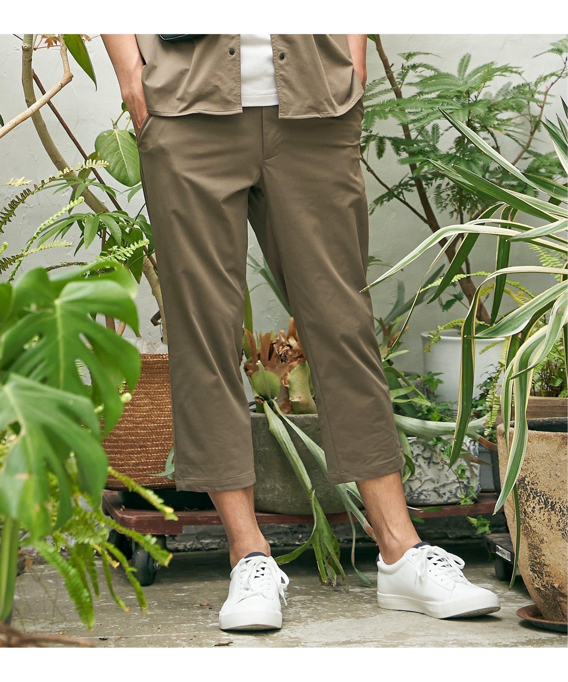 【イッカ/ikka / MEN】の【吸水速乾/セットアップ対応】GOKU楽AIRクロップドパンツ インテリア・キッズ・メンズ・レディースファッション・服の通販 founy(ファニー) 　ファッション　Fashion　メンズファッション　Fashion for Men　ボトムス　Bottoms　おすすめ　Recommended / Our Picks　アンクル　Ankle-Length Design　クロップド　Cropped, Short Length　ストレッチ　Stretch, Stretchy Fabric　セットアップ　Set-Up, Coordinated Outfit　ハーフ　Half, Half-Length　メッシュ　Mesh, Net Fabric　レギュラー　Regular, Standard Fit　吸水　Absorbent, Quick-Dry　夏　Summer　軽量　Lightweight, Ultra Light　ベージュ|ID: prp329100004611530 ipo3291000000033199177