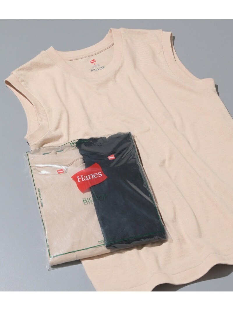 【アダム エ ロペ/ADAM ET ROPE'】の【Hanes for BIOTOP】Sleeveless T-Shirts インテリア・キッズ・メンズ・レディースファッション・服の通販 founy(ファニー) 　ファッション　Fashion　レディースファッション　Fashion for Women　トップス・カットソー　Cut & Sew Tops　シャツ・ブラウス・オフィスカジュアル　Elegant Blouses & Button-Ups　ロングTシャツ・Tシャツ　Longline T-Shirts & Tees　アンダー　Underwear Essentials　インナー　Innerwear　カットソー　Cut and Sewn Top　シンプル　Simple, Minimal　スリーブ　Sleeve, Long Sleeve / Short Sleeve　ノースリーブ　Sleeveless, No-Sleeve　パターン　Pattern, Design Print　ベーシック　Basic, Essential　ヴィンテージ　Vintage Style　人気　Popular, Best Seller　別注　Limited Edition, Custom Order　ベージュ(27)|ID: prp329100004611531 ipo3291000000033321549