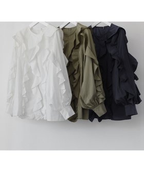 【ガール/GIRL】 【綿100%使用】ランダムラッフルブラウス人気、トレンドファッション・服の通販 founy(ファニー) ファッション Fashion レディースファッション Fashion for Women トップス・カットソー Cut & Sew Tops シャツ・ブラウス・オフィスカジュアル Elegant Blouses & Button-Ups おすすめ Recommended / Our Picks シンプル Simple, Minimal タイプライター Typewriter Fabric, Crisp Cotton ベーシック Basic, Essential ボトム Bottoms, Lower Wear ラッフル Ruffle, Frill |ID:prp329100004611566