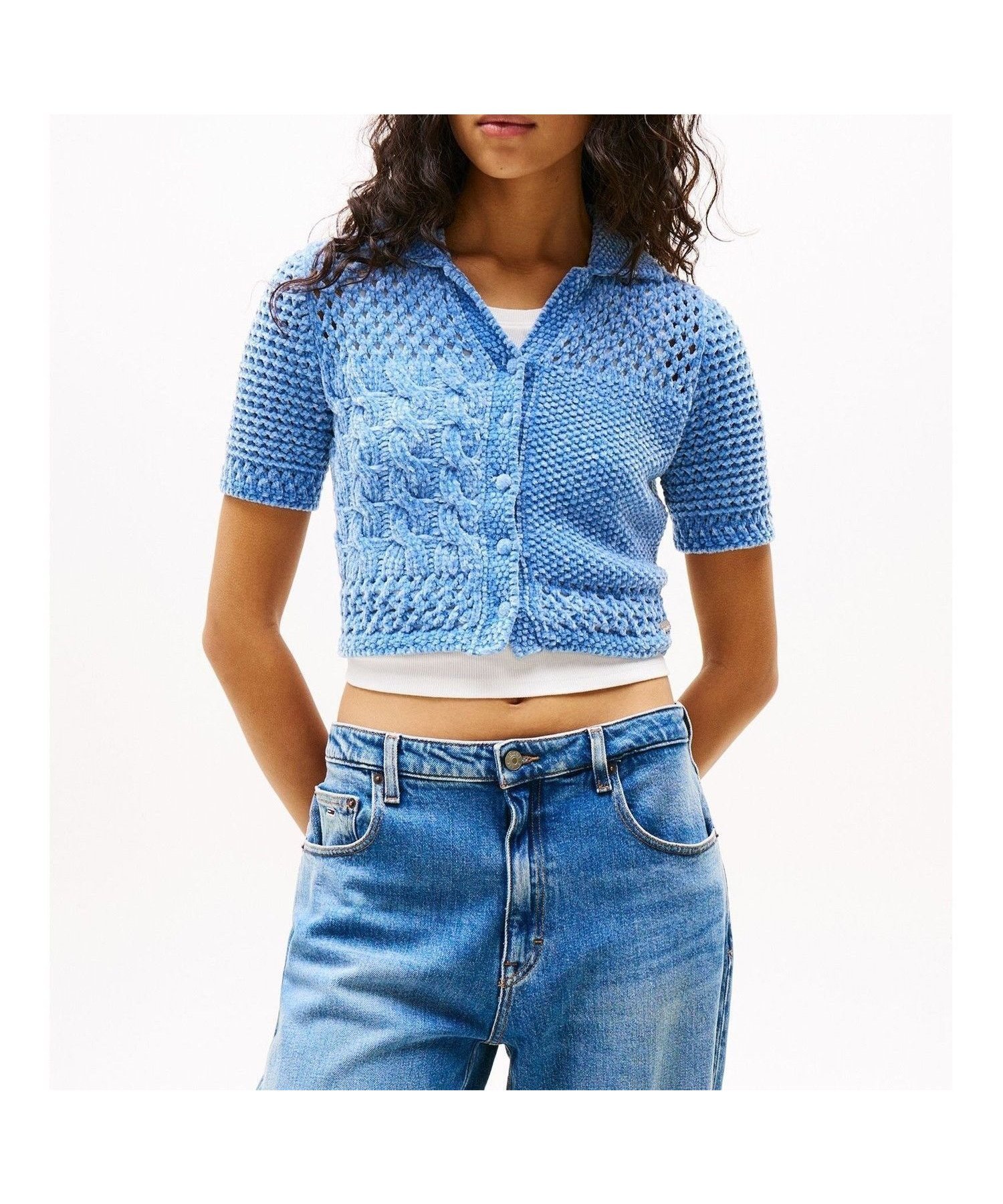 【トミーヒルフィガー/TOMMY HILFIGER】のフラッグポロセーターカーディガン 人気、トレンドファッション・服の通販 founy(ファニー) 　ファッション　Fashion　レディースファッション　Fashion for Women　トップス・カットソー　Cut & Sew Tops　カーディガン・羽織り　Layered Style Cardigans　おすすめ　Recommended / Our Picks　アメリカン　American Style　インナー　Innerwear　カーディガン　Cardigan, Knitwear　クラシック　Classic, Timeless Style　クロップド　Cropped, Short Length　コンパクト　Compact, Small Size　ゴルフ　Golf　セーター　Sweater, Knitwear　デニム　Denim, Jeans Material　トレンド　Trend, Trending Now　モダン　Modern, Contemporary　エレガント 上品　Elegant　人気　Popular, Best Seller　 other-1|ID: prp329100004611573 ipo3291000000033001560