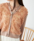 【ルクールブラン/le.coeur blanc】の《大人気完売カーデ 開始!》チュール刺繍Vネックカーディガン ピンクベージュ|ID: prp329100004611579 ipo3291000000033001714