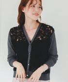 【ルクールブラン/le.coeur blanc】の《大人気完売カーデ 開始!》チュール刺繍Vネックカーディガン グレー|ID: prp329100004611579 ipo3291000000033001716