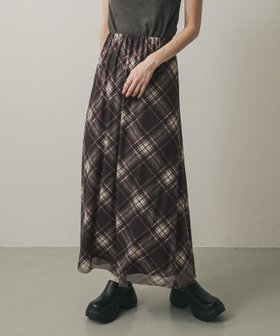 【センスオブプレイス/SENSE OF PLACE by URBAN RESEARCH】のシアーチェックスカート 人気、トレンドファッション・服の通販 founy(ファニー) ファッション Fashion レディースファッション Fashion for Women スカート Skirts シアー Sheer, See-Through チェック Check, Plaid, Tartan プリント Print, Printed Pattern |ID:prp329100004611695