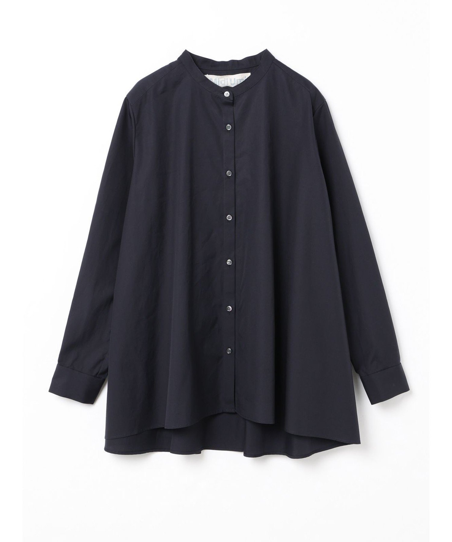 【マーコート/MARcourt】のMidiUmi Aラインシャツ インテリア・キッズ・メンズ・レディースファッション・服の通販 founy(ファニー) 　ファッション　Fashion　レディースファッション　Fashion for Women　トップス・カットソー　Cut & Sew Tops　シャツ・ブラウス・オフィスカジュアル　Elegant Blouses & Button-Ups　スウェット / スエット　Sweatshirt, Sweatwear　フレア　Flare, Flared　ブロード　Broadcloth, Fine Cotton　ベーシック　Basic, Essential　ポケット　Pocket, Pocket Detail　定番　Standard, Basic Item　無地　Plain, Solid Color　長袖　Long Sleeve, Full Sleeve　ネイビー|ID: prp329100004611736 ipo3291000000033004275
