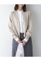 【ヒューマンウーマン/HUMAN WOMAN】のギマコットンVネックカーディガン ベージュ|ID: prp329100004611747 ipo3291000000033600263
