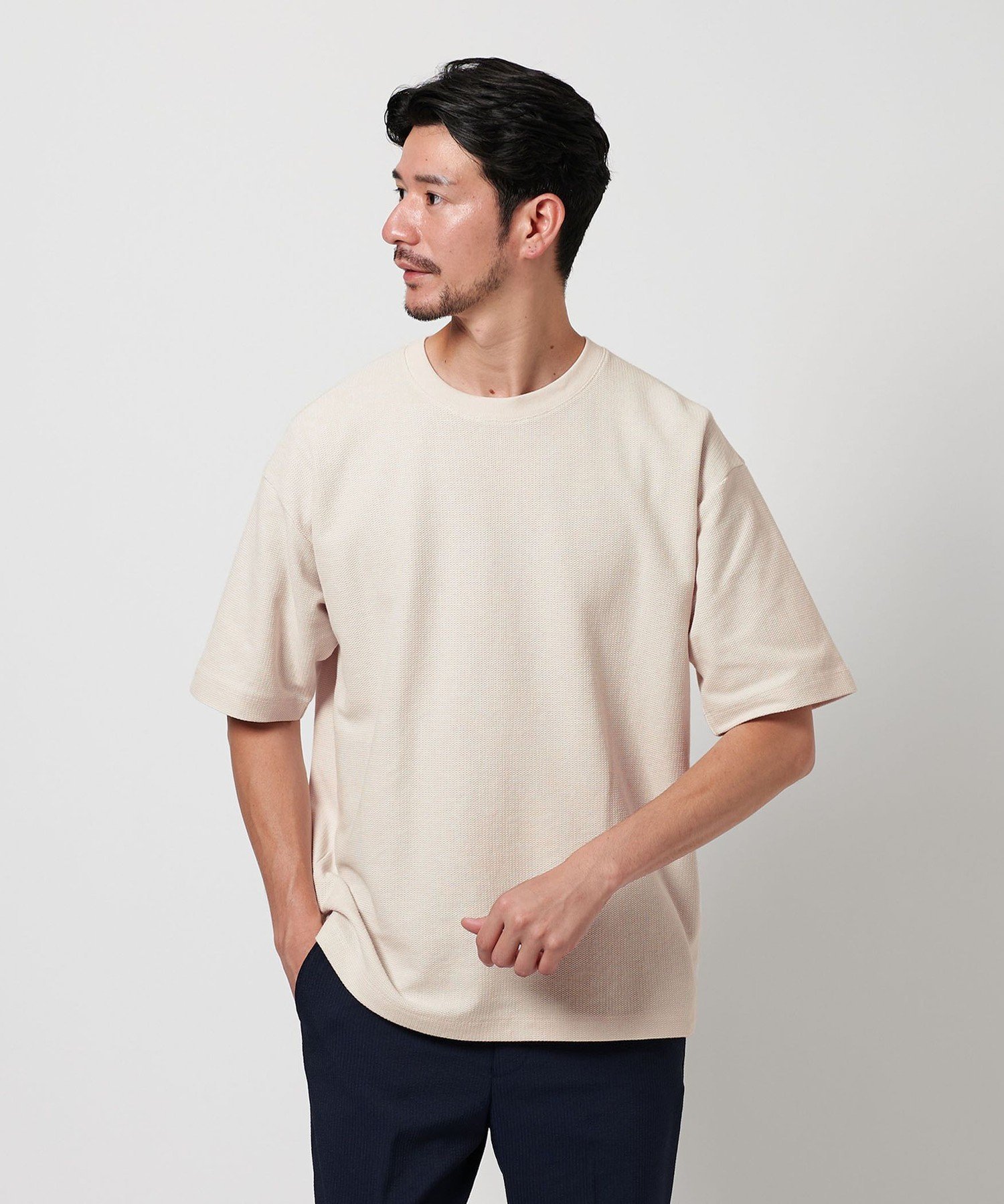 【ビューティ&ユース ユナイテッドアローズ/BEAUTY&YOUTH / UNITED ARROWS / MEN】の【WEB限定 WARDROBE SMART】エアリー カノコ カットソー インテリア・キッズ・メンズ・レディースファッション・服の通販 founy(ファニー) 　ファッション　Fashion　メンズファッション　Fashion for Men　トップス・カットソー　Cut & Sew Tops　エアリー　Airy Texture　カットソー　Cut and Sewn Top　ショルダー　Shoulder, Shoulder Strap　シンプル　Simple, Minimal　ジャケット　Jacket, Outerwear　スマート　Smart, Elegant　スラックス　Slacks, Dress Pants　デニム　Denim, Jeans Material　トレンド　Trend, Trending Now　ドロップ　Drop Shoulder, Dropped Style　バランス　Balance, Style Balance　ファブリック　Fabric, Textile　フォルム　Silhouette, Form　ポロシャツ　Polo Shirt, Collared Tee　夏　Summer　ビジネス 仕事 通勤　Business / Work / Commuting　OFF WHITE|ID: prp329100004611793 ipo3291000000033004761