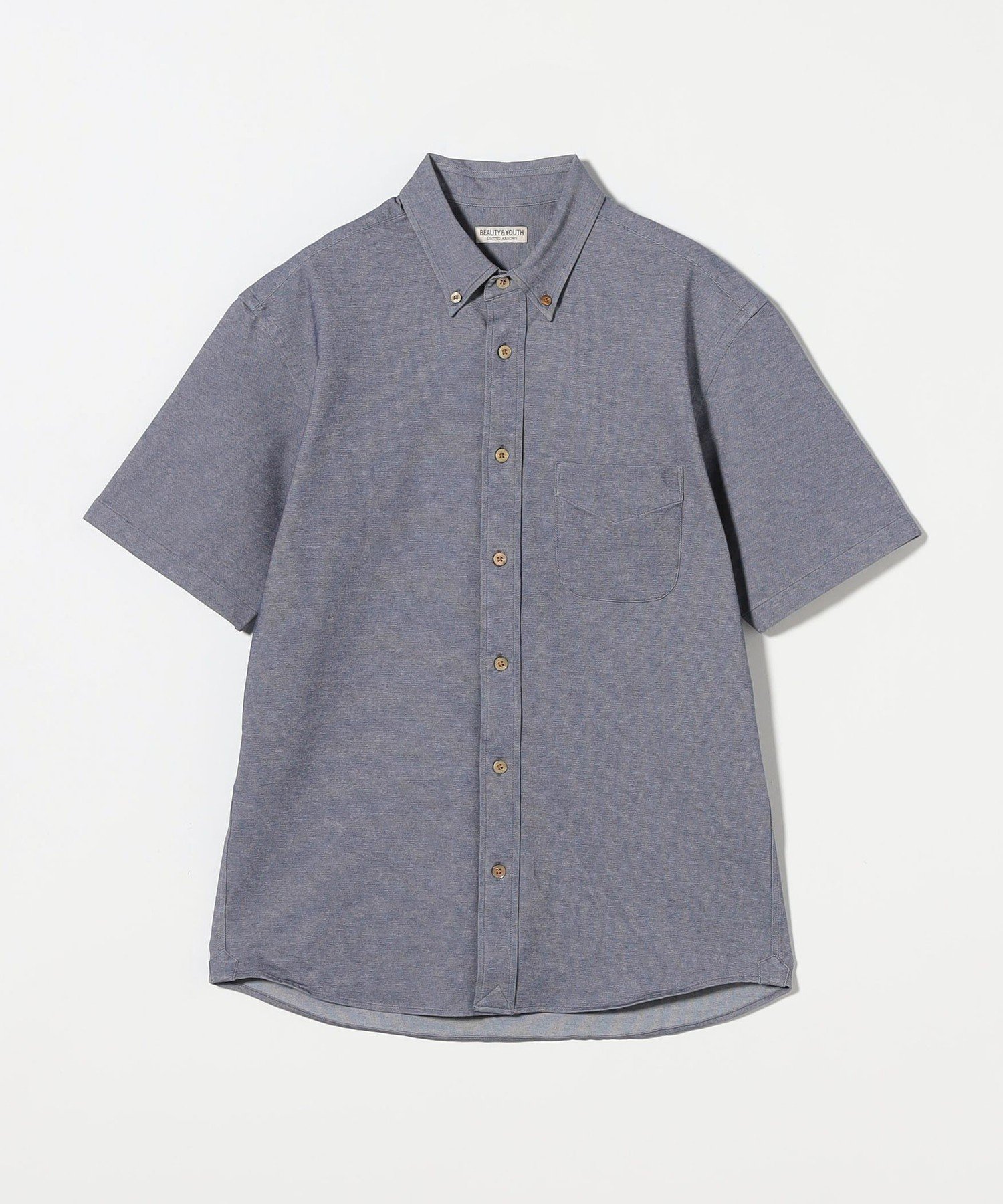 【ビューティ&ユース ユナイテッドアローズ/BEAUTY&YOUTH / UNITED ARROWS / MEN】のクイック シャンブレー ボタンダウン 半袖シャツ -ストレッチ 吸水速乾 - インテリア・キッズ・メンズ・レディースファッション・服の通販 founy(ファニー) 　ファッション　Fashion　メンズファッション　Fashion for Men　オックス　Oxford Fabric　シャンブレー　Chambray, Denim-Like Fabric　シンプル　Simple, Minimal　スタイリッシュ　Stylish, Fashionable　ストレッチ　Stretch, Stretchy Fabric　スマート　Smart, Elegant　ダウン　Down, Puffer　トレンド　Trend, Trending Now　ベーシック　Basic, Essential　半袖　Short Sleeve, Half Sleeve　吸水　Absorbent, Quick-Dry　COBALT|ID: prp329100004611795 ipo3291000000033226898