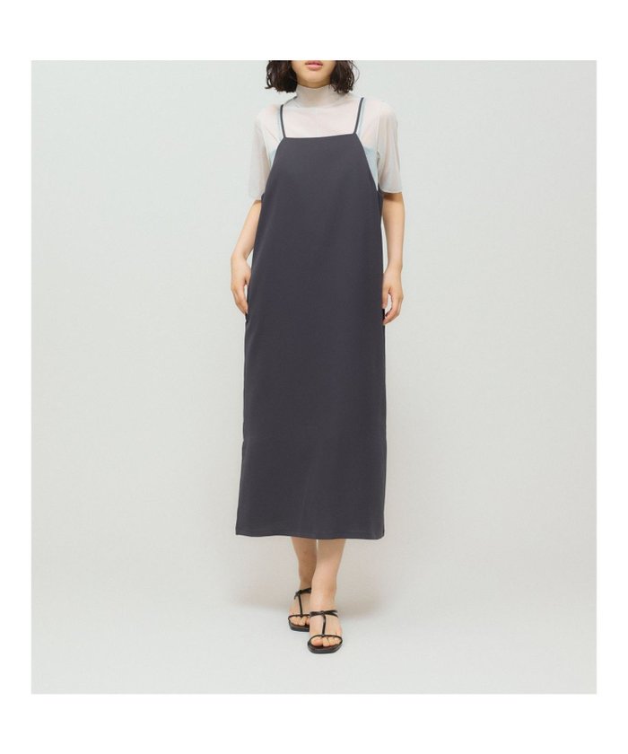 【マーコート/MARcourt】のMIDIUMISOLID for Ladies 2WAYキャミソールワンピース インテリア・キッズ・メンズ・レディースファッション・服の通販 founy(ファニー) https://founy.com/ ファッション Fashion レディースファッション Fashion for Women ワンピース Dresses キャミソール Camisole, Spaghetti Strap Top スリット Slit, Slit Detail ポケット Pocket, Pocket Detail 無地 Plain, Solid Color |ID: prp329100004611939 ipo3291000000033006510