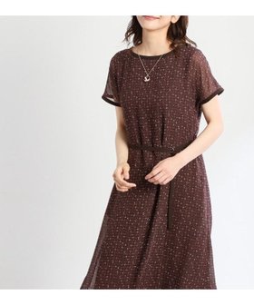 【リフレクト/Reflect】の【WEB先行カラーあり/マシンウォッシュ可/ナローベルト付き】オフボディツイードチェックワンピース 人気、トレンドファッション・服の通販 founy(ファニー) ファッション Fashion レディースファッション Fashion for Women ワンピース Dresses ベルト&ウエストマーク Belts & Waist Accessories エアリー Airy Texture シフォン Chiffon, Lightweight Fabric スリーブ Sleeve, Long Sleeve / Short Sleeve チェック Check, Plaid, Tartan ツイード Twill, Twill Weave トレンド Trend, Trending Now ドレープ Drape, Draping Fabric フランス France, French プリント Print, Printed Pattern ポケット Pocket, Pocket Detail ヴィンテージ Vintage Style |ID:prp329100004611978