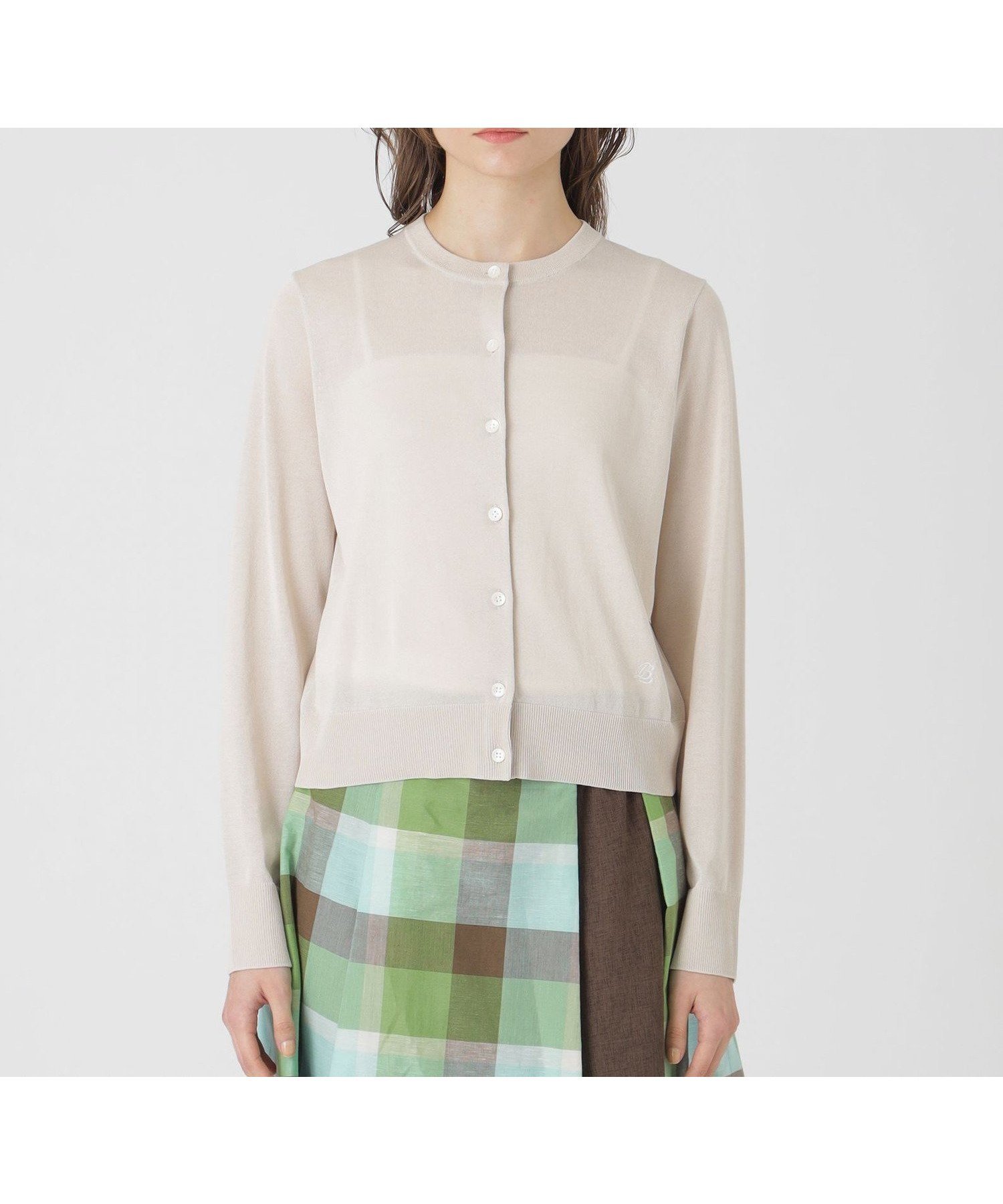 【ブルーレーベル クレストブリッジ/BLUE LABEL CRESTBRIDGE】のクールファインニットクルーネックカーディガン インテリア・キッズ・メンズ・レディースファッション・服の通販 founy(ファニー) 　ファッション　Fashion　レディースファッション　Fashion for Women　トップス・カットソー　Cut & Sew Tops　ニット　Knit Tops & Sweaters　カーディガン・羽織り　Layered Style Cardigans　カーディガン　Cardigan, Knitwear　コンパクト　Compact, Small Size　シンプル　Simple, Minimal　フィット　Fit, Slim Fit　ベーシック　Basic, Essential　吸水　Absorbent, Quick-Dry　ベージュ|ID: prp329100004612010 ipo3291000000033007225