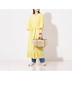 【コレックス/collex】のエンブロイダリーガウンワンピース 人気、トレンドファッション・服の通販 founy(ファニー) ファッション Fashion レディースファッション Fashion for Women ワンピース Dresses イエロー Yellow インド Indian Textile ガウン Gown, Robe セットアップ Set-Up, Coordinated Outfit デニム Denim, Jeans Material プリント Print, Printed Pattern リラックス Relax, Relaxed Fit 羽織 Haori, Light Jacket |ID:prp329100004612145