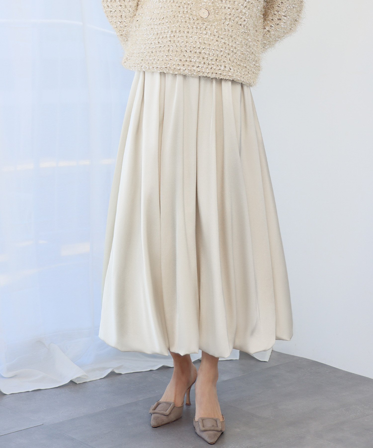 【ガール/GIRL】のサテンロングバルーンスカート【洗える】 インテリア・キッズ・メンズ・レディースファッション・服の通販 founy(ファニー) 　ファッション　Fashion　レディースファッション　Fashion for Women　スカート　Skirts　バルーン　Balloon, Balloon Silhouette　ポケット　Pocket, Pocket Detail　ロング　Long, Long-Length　エレガント 上品　Elegant　洗える　Machine Washable　IV|ID: prp329100004612193 ipo3291000000033008966
