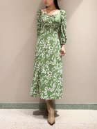 【スナイデル/SNIDEL】のリボンプリントワンピース 人気、トレンドファッション・服の通販 founy(ファニー) ファッション Fashion レディースファッション Fashion for Women ワンピース Dresses エレガント 上品 Elegant トレンド Trend, Trending Now リボン Ribbon, Bow 春 Spring thumbnail GRN[024]|ID: prp329100004612235 ipo3291000000033009636