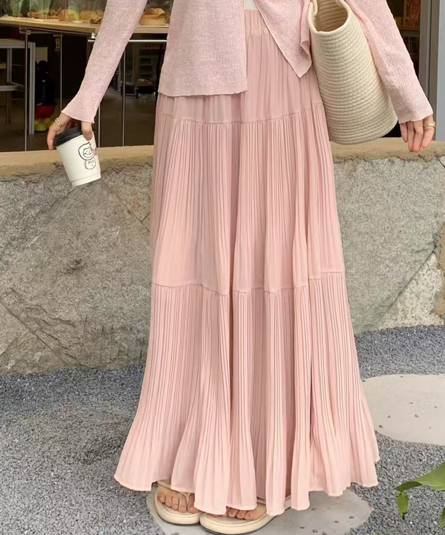 【ガール/GIRL】のプリーツティアードロングスカート インテリア・キッズ・メンズ・レディースファッション・服の通販 founy(ファニー) 　ファッション　Fashion　レディースファッション　Fashion for Women　スカート　Skirts　ロングスカート　Long Skirts / Maxi & Midi Skirts　ジョーゼット　Georgette, Semi-Sheer Fabric　ティアードスカート　Tiered Skirt, Flounced Skirt　フェミニン　Feminine, Girly　プリーツ　Pleats, Pleated　リラックス　Relax, Relaxed Fit　PK|ID: prp329100004612283 ipo3291000000033010627