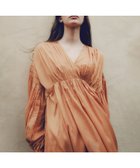 【サロン アダム エ ロペ/SALON adam et rope'】のエンブロイダリーギャザーワンピース キャメル(25)|ID: prp329100004612300 ipo3291000000033010984