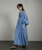 【サロン アダム エ ロペ/SALON adam et rope'】のエンブロイダリーギャザーワンピース ブルー系(45)|ID: prp329100004612300 ipo3291000000033010986