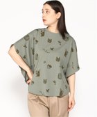 【スーパーハッカ/SUPER HAKKA】のSUPER HAKKA×庄島歩音「tiny lives」プリントポンチョ型Tシャツ カーキ|ID: prp329100004612307 ipo3291000000033011050