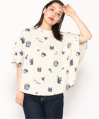 【スーパーハッカ/SUPER HAKKA】のSUPER HAKKA×庄島歩音「tiny lives」プリントポンチョ型Tシャツ ベージュ|ID: prp329100004612307 ipo3291000000033011055