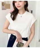 【その他のブランド/Other】の綿100%ワイドリブ.フレンチスリーブTシャツ オフホワイト|ID: prp329100004612327 ipo3291000000033283296