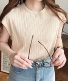 【その他のブランド/Other】の綿100%ワイドリブ.フレンチスリーブTシャツ ベージュ|ID: prp329100004612327 ipo3291000000033283297