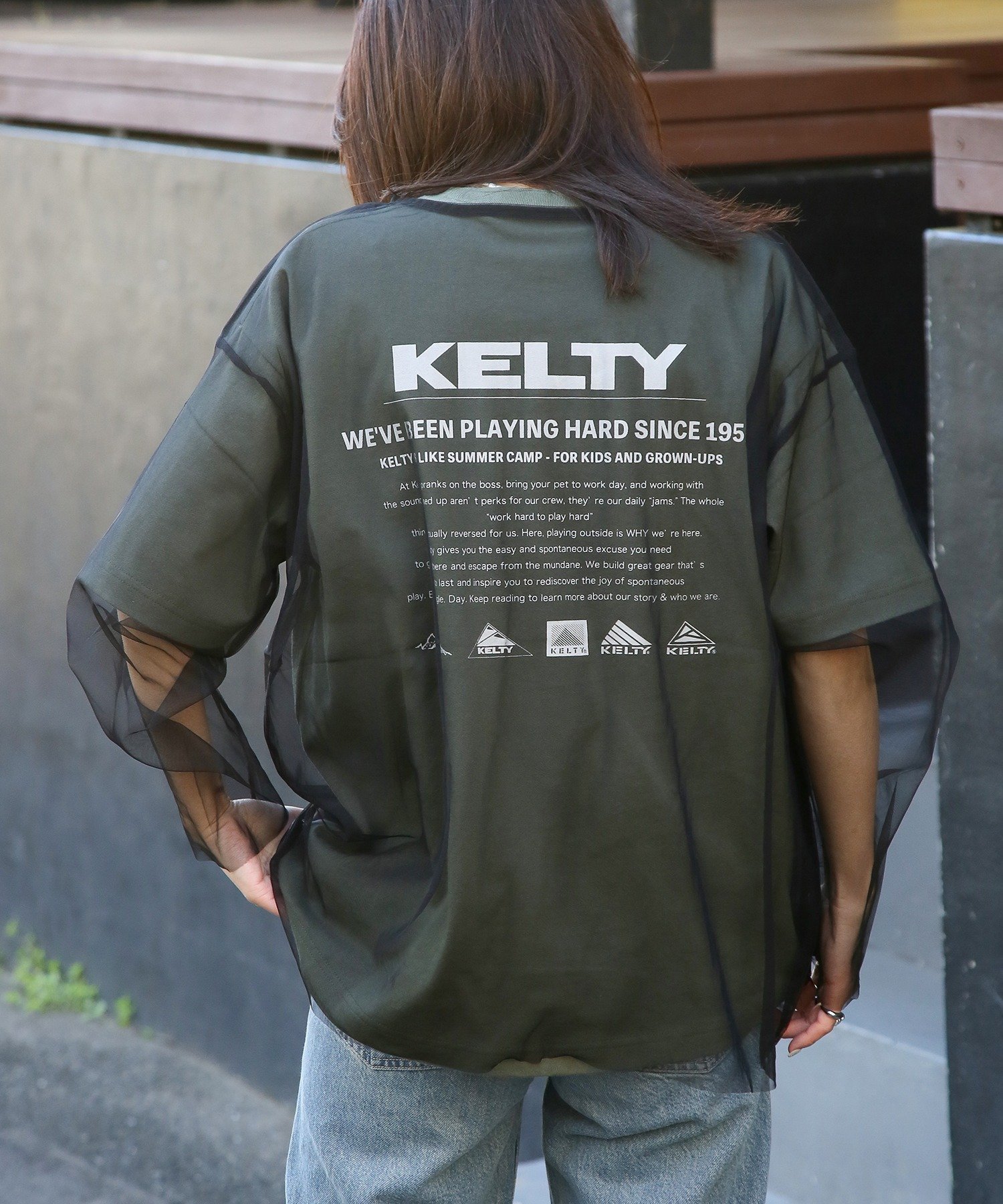 【セットアップセブン/SETUP7】のKELTY/【別注】バックプリントロゴTシャツ TYPE-1 インテリア・キッズ・メンズ・レディースファッション・服の通販 founy(ファニー) 　ファッション　Fashion　レディースファッション　Fashion for Women　トップス・カットソー　Cut & Sew Tops　シャツ・ブラウス・オフィスカジュアル　Elegant Blouses & Button-Ups　ロングTシャツ・Tシャツ　Longline T-Shirts & Tees　バッグ　Bags　アウトドア　Outdoor Clothing　インナー　Innerwear　オレンジ　Orange　カーゴパンツ　Cargo Pants, Utility Pants　キャミワンピース　Cami Dress, Slip Dress　グラフィック　Graphic, Graphic Design　シューズ　Shoes, Footwear　ジャケット　Jacket, Outerwear　スタンダード　Standard, Basic　スパンコール　Sequins, Sequin Embellishment　セットアップ　Set-Up, Coordinated Outfit　ダウン　Down, Puffer　チェーン　Chain, Chain Strap　デイパック　Daypack, Casual Backpack　デニム　Denim, Jeans Material　トレンド　Trend, Trending Now　定番　Standard, Basic Item　ネックレス　Necklace, Pendant Necklace　バランス　Balance, Style Balance　パーカー　Hoodie, Parka　フェイス　Face, Facial Design　フロント　Front, Front Design　プリント　Print, Printed Pattern　ベスト　Vest, Waistcoat　OLV|ID: prp329100004612405 ipo3291000000033621186
