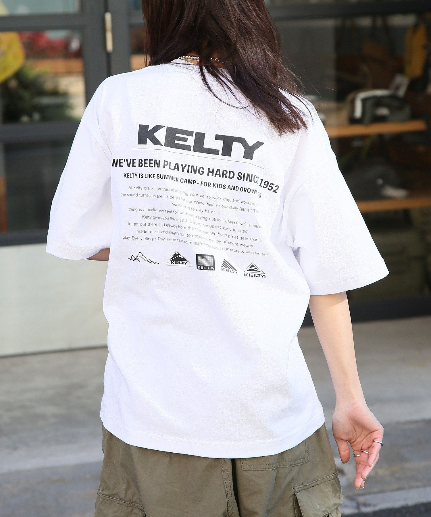 【セットアップセブン/SETUP7】のKELTY/【別注】バックプリントロゴTシャツ TYPE-1 インテリア・キッズ・メンズ・レディースファッション・服の通販 founy(ファニー) 　ファッション　Fashion　レディースファッション　Fashion for Women　トップス・カットソー　Cut & Sew Tops　シャツ・ブラウス・オフィスカジュアル　Elegant Blouses & Button-Ups　ロングTシャツ・Tシャツ　Longline T-Shirts & Tees　バッグ　Bags　アウトドア　Outdoor Clothing　インナー　Innerwear　オレンジ　Orange　カーゴパンツ　Cargo Pants, Utility Pants　キャミワンピース　Cami Dress, Slip Dress　グラフィック　Graphic, Graphic Design　シューズ　Shoes, Footwear　ジャケット　Jacket, Outerwear　スタンダード　Standard, Basic　スパンコール　Sequins, Sequin Embellishment　セットアップ　Set-Up, Coordinated Outfit　ダウン　Down, Puffer　チェーン　Chain, Chain Strap　デイパック　Daypack, Casual Backpack　デニム　Denim, Jeans Material　トレンド　Trend, Trending Now　定番　Standard, Basic Item　ネックレス　Necklace, Pendant Necklace　バランス　Balance, Style Balance　パーカー　Hoodie, Parka　フェイス　Face, Facial Design　フロント　Front, Front Design　プリント　Print, Printed Pattern　ベスト　Vest, Waistcoat　WHT|ID: prp329100004612405 ipo3291000000033621187