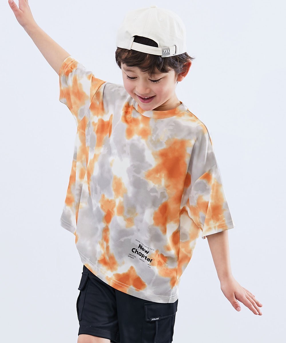 【デビロック/devirock / KIDS】の速乾 サラっとストレッチ メッシュ タイダイTシャツ Tシャツ トップス 25SS インテリア・キッズ・メンズ・レディースファッション・服の通販 founy(ファニー) 　ファッション　Fashion　キッズファッション　Fashion for Kids　トップス・カットソー　Cut & Sew Tops　サンダル　Sandals, Summer Shoes　ストレッチ　Stretch, Stretchy Fabric　セットアップ　Set-Up, Coordinated Outfit　メッシュ　Mesh, Net Fabric　おすすめ　Recommended / Our Picks　夏　Summer　2025年　2025　2025春夏・S/S　Spring/Summer 2025 SS25　オレンジ|ID: prp329100004612411 ipo3291000000033461903