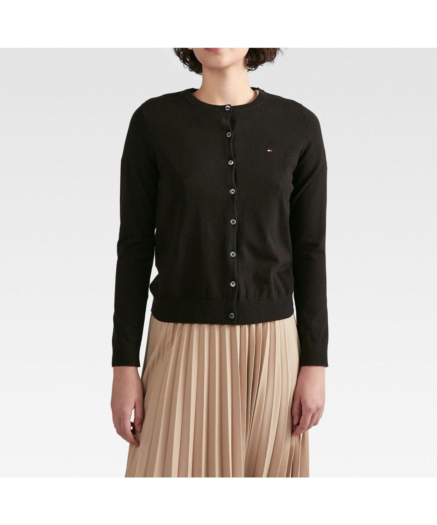 【トミーヒルフィガー/TOMMY HILFIGER】のHERITAGE BUTTON-UP CARDIGAN インテリア・キッズ・メンズ・レディースファッション・服の通販 founy(ファニー) 　ファッション　Fashion　レディースファッション　Fashion for Women　トップス・カットソー　Cut & Sew Tops　カーディガン・羽織り　Layered Style Cardigans　ブラック017|ID: prp329100004612433 ipo3291000000033012623