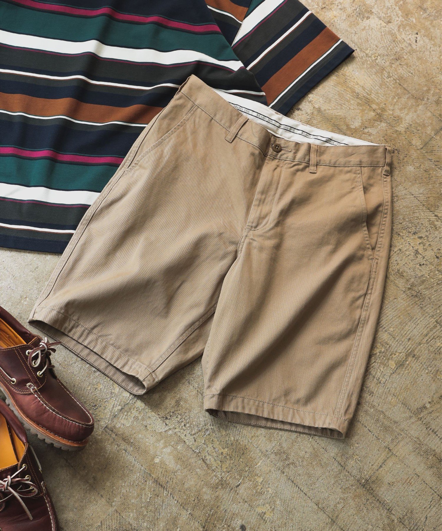 【ビームス/BEAMS / MEN】の【洗濯機洗い可/定番/シンプル/ひざ丈】ベーシック チノショーツ 25SS ショートパンツ メンズ コットン インテリア・キッズ・メンズ・レディースファッション・服の通販 founy(ファニー) 　ファッション　Fashion　メンズファッション　Fashion for Men　ボトムス　Bottoms　ハーフパンツ・ショートパンツ　Shorts & Half Pants　春　Spring　ショーツ　Shorts, Short Pants　ショート　Short, Short Length　シンプル　Simple, Minimal　ストレッチ　Stretch, Stretchy Fabric　チェック　Check, Plaid, Tartan　定番　Standard, Basic Item　人気　Popular, Best Seller　フィット　Fit, Slim Fit　ベーシック　Basic, Essential　メンズ　Men's, Menswear　ループ　Loop, Loop Knit　S/S・春夏　SS, Spring/Summer, Warm Season　夏　Summer　2025年　2025　2025春夏・S/S　Spring/Summer 2025 SS25　BEIGE|ID: prp329100004612466 ipo3291000000033346361