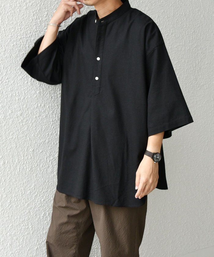 【シップス/SHIPS / MEN】の【WEB限定】SHIPS any 洗濯機可能 リネン/レーヨン バンド スキッパー ハーフスリーブ プルオーバー シャツ インテリア・キッズ・メンズ・レディースファッション・服の通販 founy(ファニー) https://founy.com/ ファッション Fashion メンズファッション Fashion for Men トップス・カットソー Cut & Sew Tops メンズシャツ Shirts スキッパー Skipper, Open Collar スラックス Slacks, Dress Pants スリーブ Sleeve, Long Sleeve / Short Sleeve ハーフ Half, Half-Length フィット Fit, Slim Fit フロント Front, Front Design リネン Linen, Linen Fabric ルーズ Loose, Oversized |ID: prp329100004612507 ipo3291000000033278243