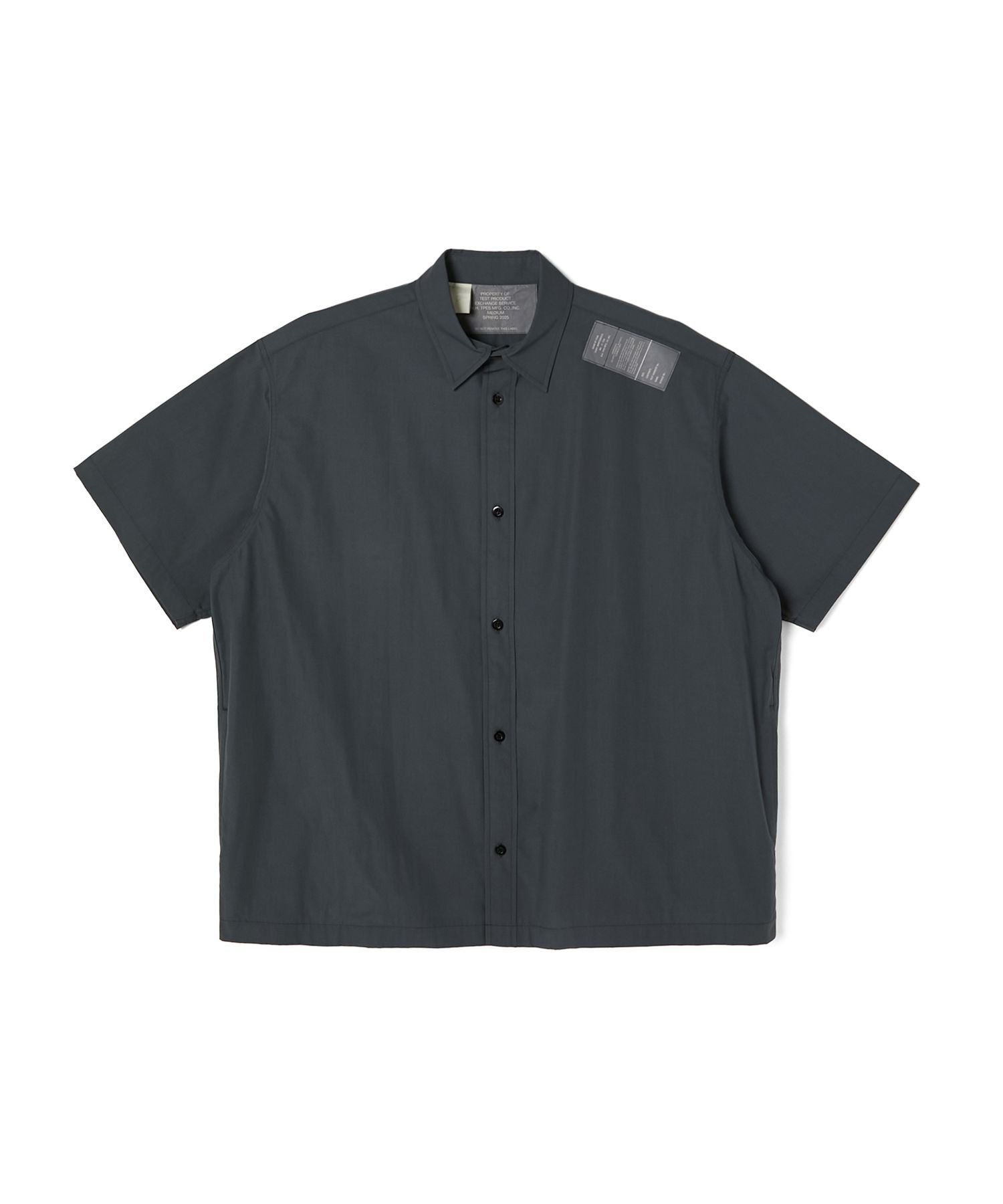 【エヌ.ハリウッド/N.HOOLYWOOD / MEN】のHALF SLEEVE SHIRT インテリア・キッズ・メンズ・レディースファッション・服の通販 founy(ファニー) 　ファッション　Fashion　メンズファッション　Fashion for Men　コレクション　Collection, Seasonal Line　今季　This Season, Current Season　ショルダー　Shoulder, Shoulder Strap　スクエア　Square, Square Shape　ドロップ　Drop Shoulder, Dropped Style　ボックス　Boxy, Box Shape　CHARCOAL|ID: prp329100004612534 ipo3291000000033509560