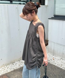 【ディスコート/Discoat】の【umm.】サイドドロストノースリワンピース 人気、トレンドファッション・服の通販 founy(ファニー) ファッション Fashion レディースファッション Fashion for Women ワンピース Dresses ギャザー Gathered, Ruffled トレンド Trend, Trending Now リボン Ribbon, Bow |ID:prp329100004612595