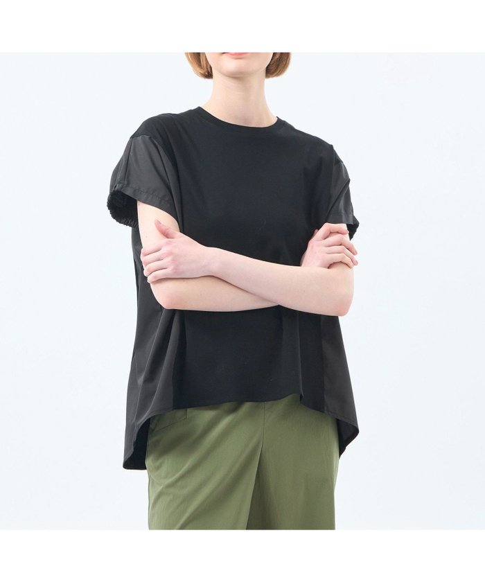 【マッキントッシュ フィロソフィー/MACKINTOSH PHILOSOPHY】のギャザースリーブコンビカットソー インテリア・キッズ・メンズ・レディースファッション・服の通販 founy(ファニー) https://founy.com/ ファッション Fashion レディースファッション Fashion for Women トップス・カットソー Cut & Sew Tops カットソー・ベーシックTシャツ Cut-and-Sewn Tops / Stretch Tees & Basics おすすめ Recommended / Our Picks カットソー Cut and Sewn Top シンプル Simple, Minimal ブロード Broadcloth, Fine Cotton ワンポイント One Point, Statement Accent 夏 Summer 春 Spring 秋 Autumn |ID: prp329100004612618 ipo3291000000033548920