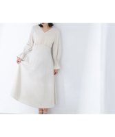 【ナチュラル ビューティー ベーシック/NATURAL BEAUTY BASIC】のサテンパイピングワンピース 人気、トレンドファッション・服の通販 founy(ファニー) ファッション Fashion レディースファッション Fashion for Women ワンピース Dresses シャーリング Shirring, Ruched スリーブ Sleeve, Long Sleeve / Short Sleeve フィット Fit, Slim Fit フェミニン Feminine, Girly フレア Flare, Flared フロント Front, Front Design |ID:prp329100004612636