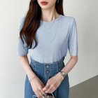 【ココモモ/COCOMOMO】の選べる2タイプ シアーカットソー シアートップス ロンt トップス 長袖 五分袖 人気、トレンドファッション・服の通販 founy(ファニー) ファッション Fashion レディースファッション Fashion for Women トップス・カットソー Cut & Sew Tops ロングTシャツ・Tシャツ Longline T-Shirts & Tees カットソー・ベーシックTシャツ Cut-and-Sewn Tops / Stretch Tees & Basics シアー Sheer, See-Through スウェット / スエット Sweatshirt, Sweatwear セーター Sweater, Knitwear 夏 Summer 水着 Swimsuit, Swimwear 長袖 Long Sleeve, Full Sleeve thumbnail 五分袖・ライトブルー|ID: prp329100004612667 ipo3291000000033553727