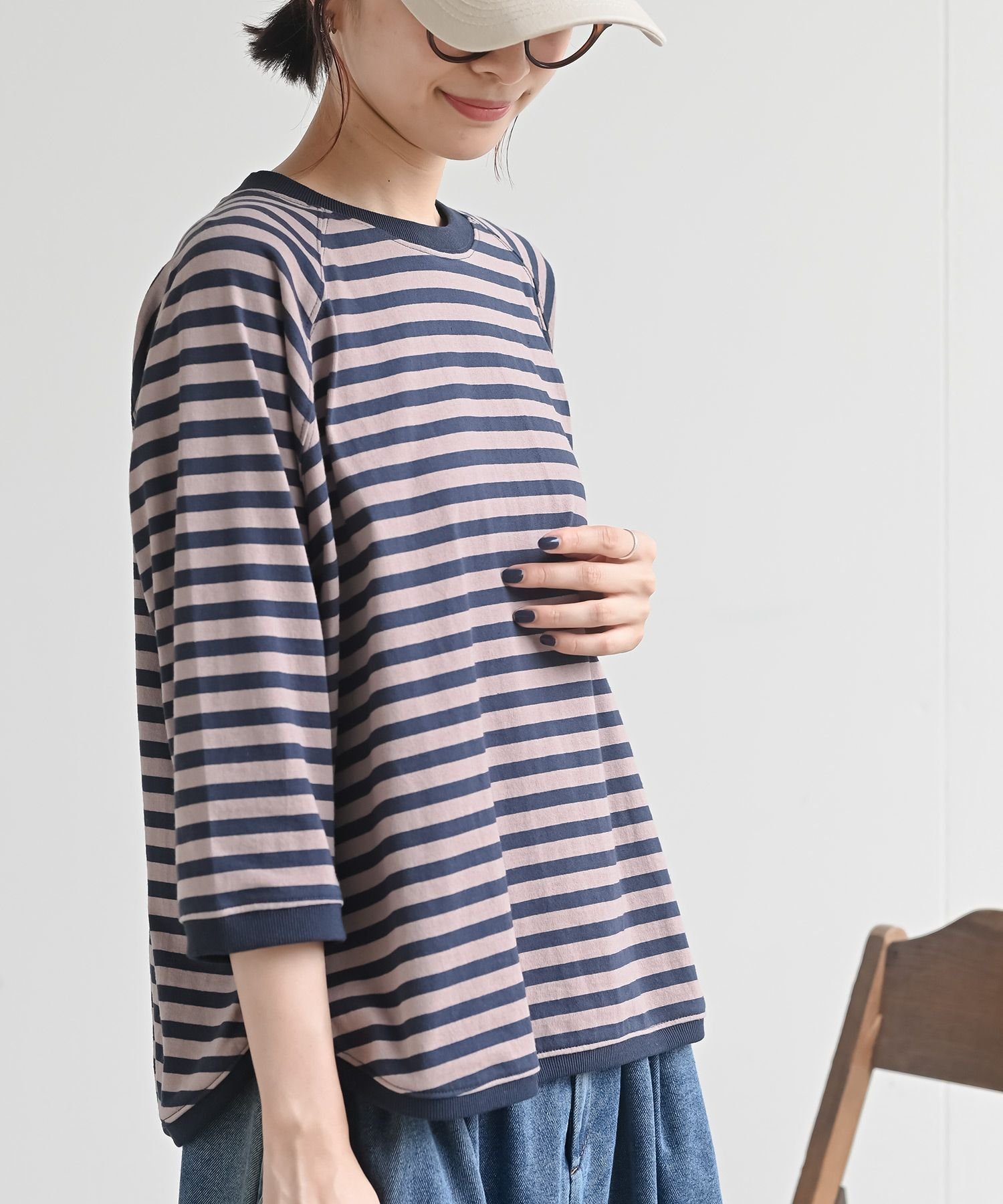 【アールピーエス/rps】のリブ切替7分袖ボーダーT インテリア・キッズ・メンズ・レディースファッション・服の通販 founy(ファニー) 　ファッション　Fashion　レディースファッション　Fashion for Women　トップス・カットソー　Cut & Sew Tops　シンプル　Simple, Minimal　スリーブ　Sleeve, Long Sleeve / Short Sleeve　バランス　Balance, Style Balance　ボーダー　Border, Stripe　ロング　Long, Long-Length　切替　Switching, Contrast Panel　モカ|ID: prp329100004612686 ipo3291000000033272051