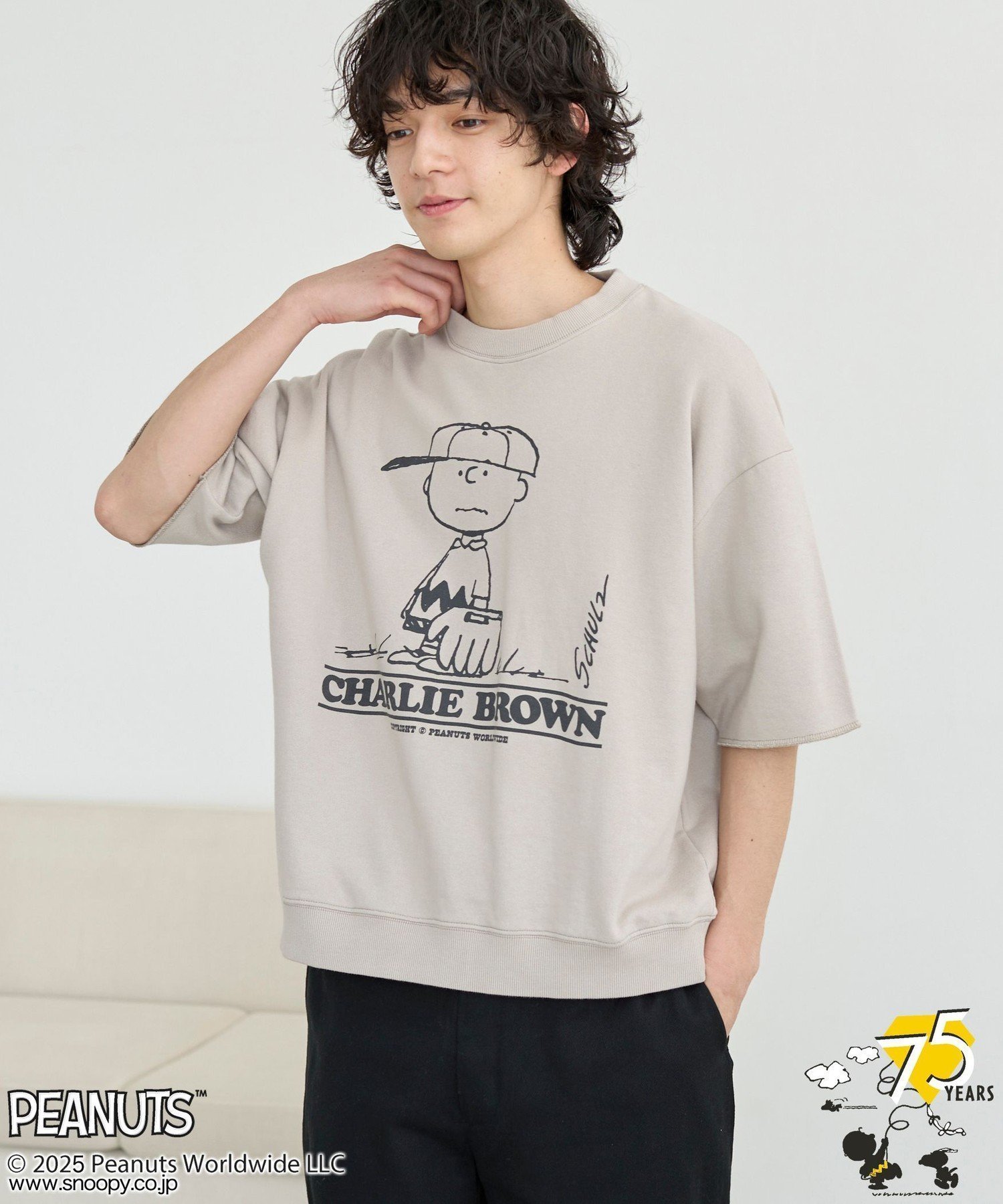 【コーエン/COEN】のPEANUTS(ピーナッツ)*coen 半袖プリントスウェット インテリア・キッズ・メンズ・レディースファッション・服の通販 founy(ファニー) 　ファッション　Fashion　レディースファッション　Fashion for Women　トップス・カットソー　Cut & Sew Tops　レディースパーカー・カジュアルフーディー　Casual Hoodies & Sweatshirts　スウェット・クルーネックトップス　Sweatshirts & Crewnecks / Relaxed Fit Sweat Tops　オレンジ　Orange　キャラクター　Character, Licensed Characters　スウェット / スエット　Sweatshirt, Sweatwear　スペシャル　Special, Limited Edition　ダイヤモンド　Diamond, Brilliant Cut　フロント　Front, Front Design　プリント　Print, Printed Pattern　別注　Limited Edition, Custom Order　半袖　Short Sleeve, Half Sleeve　メンズ　Men's, Menswear　リラックス　Relax, Relaxed Fit　おすすめ　Recommended / Our Picks　NATURAL|ID: prp329100004612721 ipo3291000000033473774