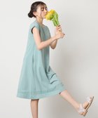 【アー ヴェー ヴェー/a.v.v / KIDS】の【毛玉になりにくい】 140-150 シアー切り替えワンピース グリーン|ID: prp329100004612733 ipo3291000000033447065