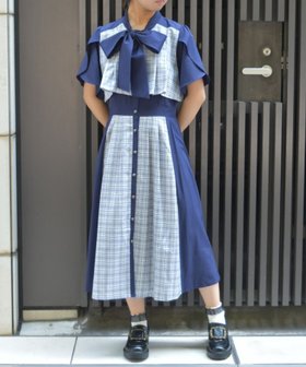 【アクシーズファム/axes femme】のチェックパッチワークワンピース 人気、トレンドファッション・服の通販 founy(ファニー) ファッション Fashion レディースファッション Fashion for Women ワンピース Dresses サンダル Sandals, Summer Shoes スニーカー Sneakers, Trainers チェック Check, Plaid, Tartan パッチワーク Patchwork, Mixed Fabric フロント Front, Front Design リボン Ribbon, Bow エレガント 上品 Elegant 夏 Summer 無地 Plain, Solid Color |ID:prp329100004612812