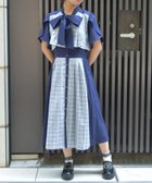 【アクシーズファム/axes femme】のチェックパッチワークワンピース 人気、トレンドファッション・服の通販 founy(ファニー) ファッション Fashion レディースファッション Fashion for Women ワンピース Dresses サンダル Sandals, Summer Shoes スニーカー Sneakers, Trainers チェック Check, Plaid, Tartan パッチワーク Patchwork, Mixed Fabric フロント Front, Front Design リボン Ribbon, Bow エレガント 上品 Elegant 夏 Summer 無地 Plain, Solid Color thumbnail 紺|ID: prp329100004612812 ipo3291000000033595142