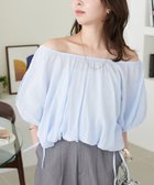 【ディスコート/Discoat】の【3WAY仕様】ギャザーバルーンブラウス《WEB限定カラーあり》 サックスブルー|ID: prp329100004612816 ipo3291000000033017095
