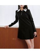 【スナイデル/SNIDEL】の衿つきプリーツカットミニワンピース 人気、トレンドファッション・服の通販 founy(ファニー) ファッション Fashion レディースファッション Fashion for Women ワンピース Dresses カットソー Cut and Sewn Top クラシカル Classical, Vintage-Inspired 今季 This Season, Current Season ストレッチ Stretch, Stretchy Fabric ストレート Straight, Straight Cut バランス Balance, Style Balance フロント Front, Front Design プリーツ Pleats, Pleated A/W・秋冬 Autumn/Winter おすすめ Recommended / Our Picks エレガント 上品 Elegant thumbnail BLK[009]|ID: prp329100004612841 ipo3291000000033017296