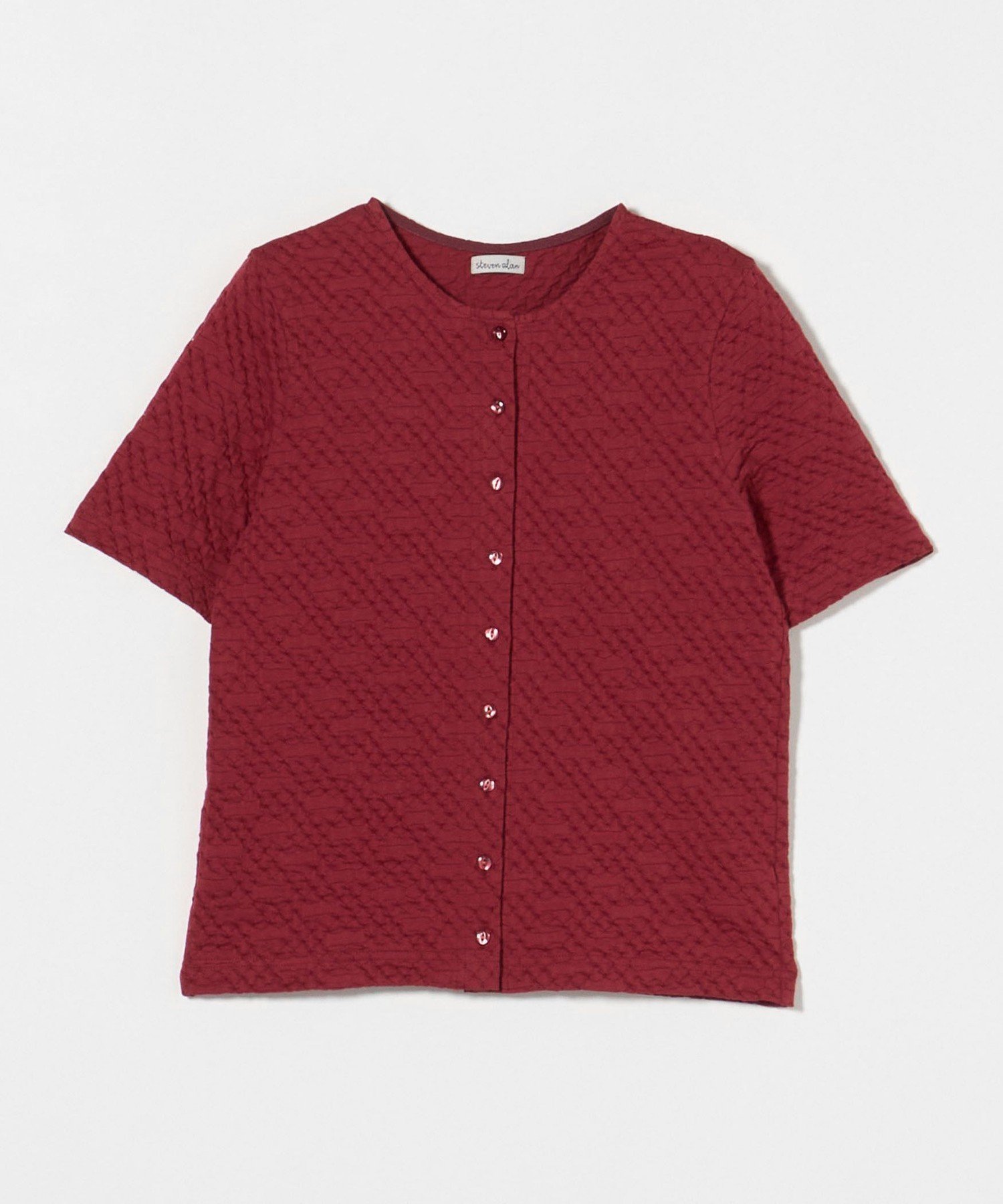 【ビューティ&ユース ユナイテッドアローズ/BEAUTY&YOUTH / UNITED ARROWS】のSteven Alan シュリンク ジャージー ハーフスリーブ カーディガン インテリア・キッズ・メンズ・レディースファッション・服の通販 founy(ファニー) 　ファッション　Fashion　レディースファッション　Fashion for Women　トップス・カットソー　Cut & Sew Tops　カーディガン・羽織り　Layered Style Cardigans　おすすめ　Recommended / Our Picks　カーディガン　Cardigan, Knitwear　キャミソール　Camisole, Spaghetti Strap Top　コンパクト　Compact, Small Size　スリーブ　Sleeve, Long Sleeve / Short Sleeve　ハーフ　Half, Half-Length　RED|ID: prp329100004612846 ipo3291000000033389620