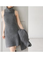 【スナイデル/SNIDEL】のタートルネックミニニットワンピース GRY[006]|ID:prp329100004612859