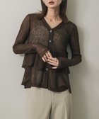 【センスオブプレイス/SENSE OF PLACE by URBAN RESEARCH】のシアーペプラムカーディガン BROWN|ID: prp329100004612911 ipo3291000000033557280