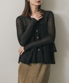 【センスオブプレイス/SENSE OF PLACE by URBAN RESEARCH】のシアーペプラムカーディガン BLACK|ID: prp329100004612911 ipo3291000000033557282