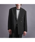 【その他のブランド/Other】のエアーバックサテンシリーズ オーバーサイズ ダブルブレスト ジャケット-セットアップ対応- BLACK|ID: prp329100004612963 ipo3291000000033018260