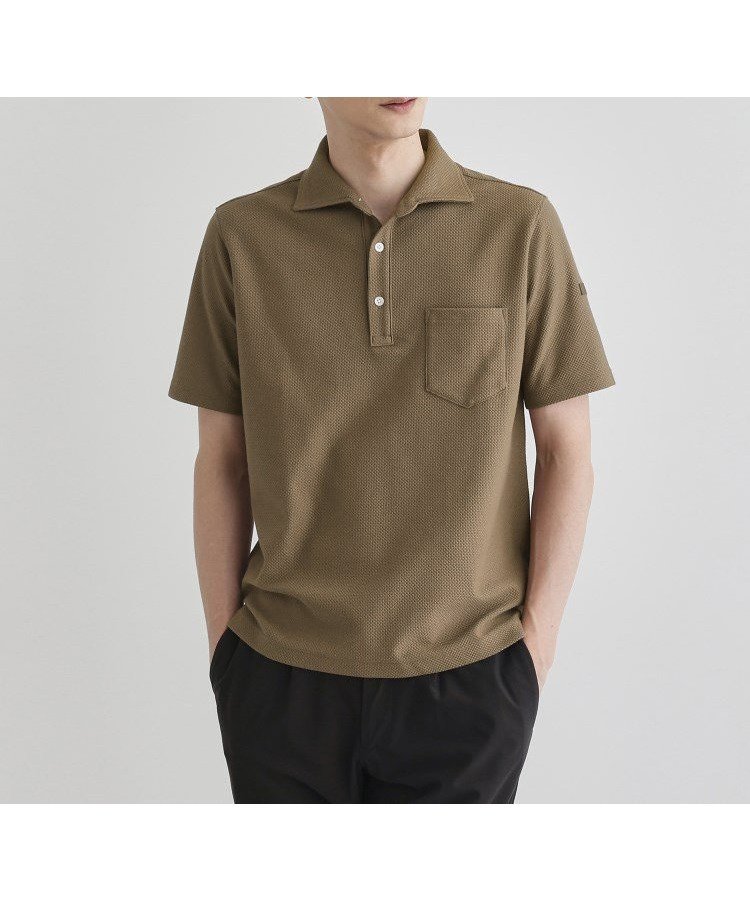 【タケオキクチ/TAKEO KIKUCHI / MEN】の【尾州織】メランジメッシュ ポロシャツ インテリア・キッズ・メンズ・レディースファッション・服の通販 founy(ファニー) 　ファッション　Fashion　メンズファッション　Fashion for Men　ポケット　Pocket, Pocket Detail　ポロシャツ　Polo Shirt, Collared Tee　メッシュ　Mesh, Net Fabric　メランジ　Melange, Mixed Yarn　エレガント 上品　Elegant　夏　Summer　日本製　Made In Japan　モカブラウン|ID: prp329100004612975 ipo3291000000033380365