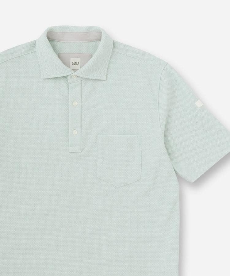 【タケオキクチ/TAKEO KIKUCHI / MEN】の【尾州織】メランジメッシュ ポロシャツ インテリア・キッズ・メンズ・レディースファッション・服の通販 founy(ファニー) 　ファッション　Fashion　メンズファッション　Fashion for Men　ポケット　Pocket, Pocket Detail　ポロシャツ　Polo Shirt, Collared Tee　メッシュ　Mesh, Net Fabric　メランジ　Melange, Mixed Yarn　エレガント 上品　Elegant　夏　Summer　日本製　Made In Japan　ブルー|ID: prp329100004612975 ipo3291000000033380367